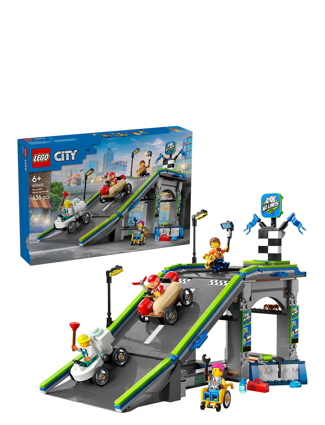 Ingen Grænser: Racerbilrampe 60460 Toys Lego Toys Lego city Multi/patterned LEGO