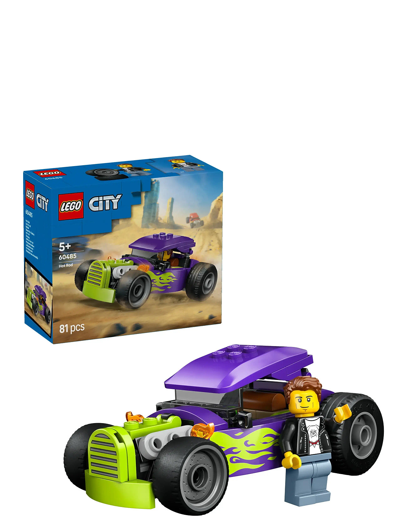 LEGO Hotrod-Bil 60485, One Size, Purple, Lego Legetøj > Lego city, Børn