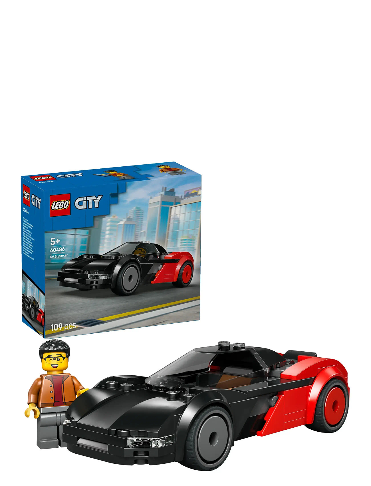 LEGO Elektrisk Superbil 60486, One Size, Black, Lego Legetøj > Lego city, Børn