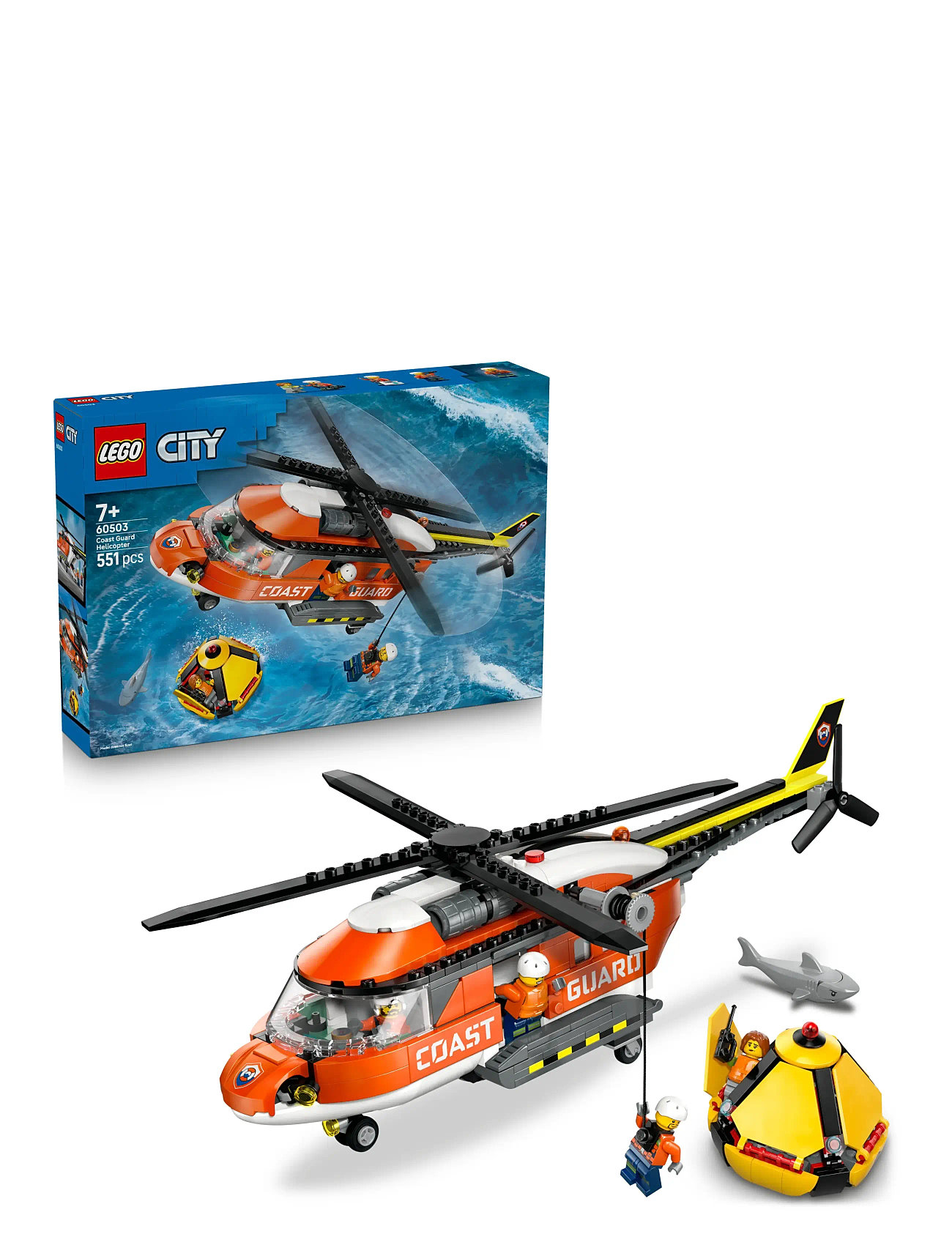 LEGO Kystvagthelikopter 60503, One Size, Orange, Lego Legetøj > Lego city, Børn