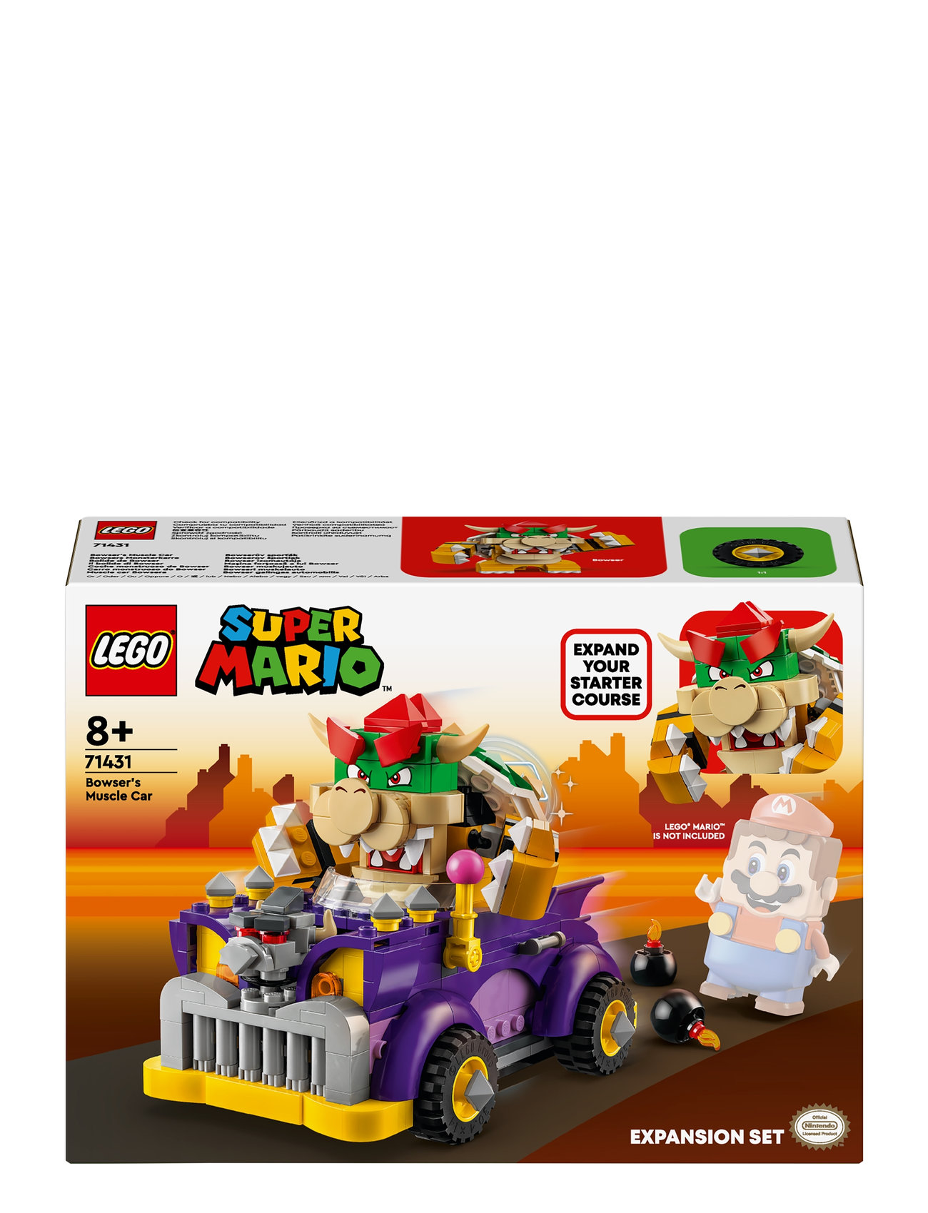 Bowsers Muskelbil – Udvidelsessæt Toys Lego Toys Lego super Mario Multi/patterned LEGO