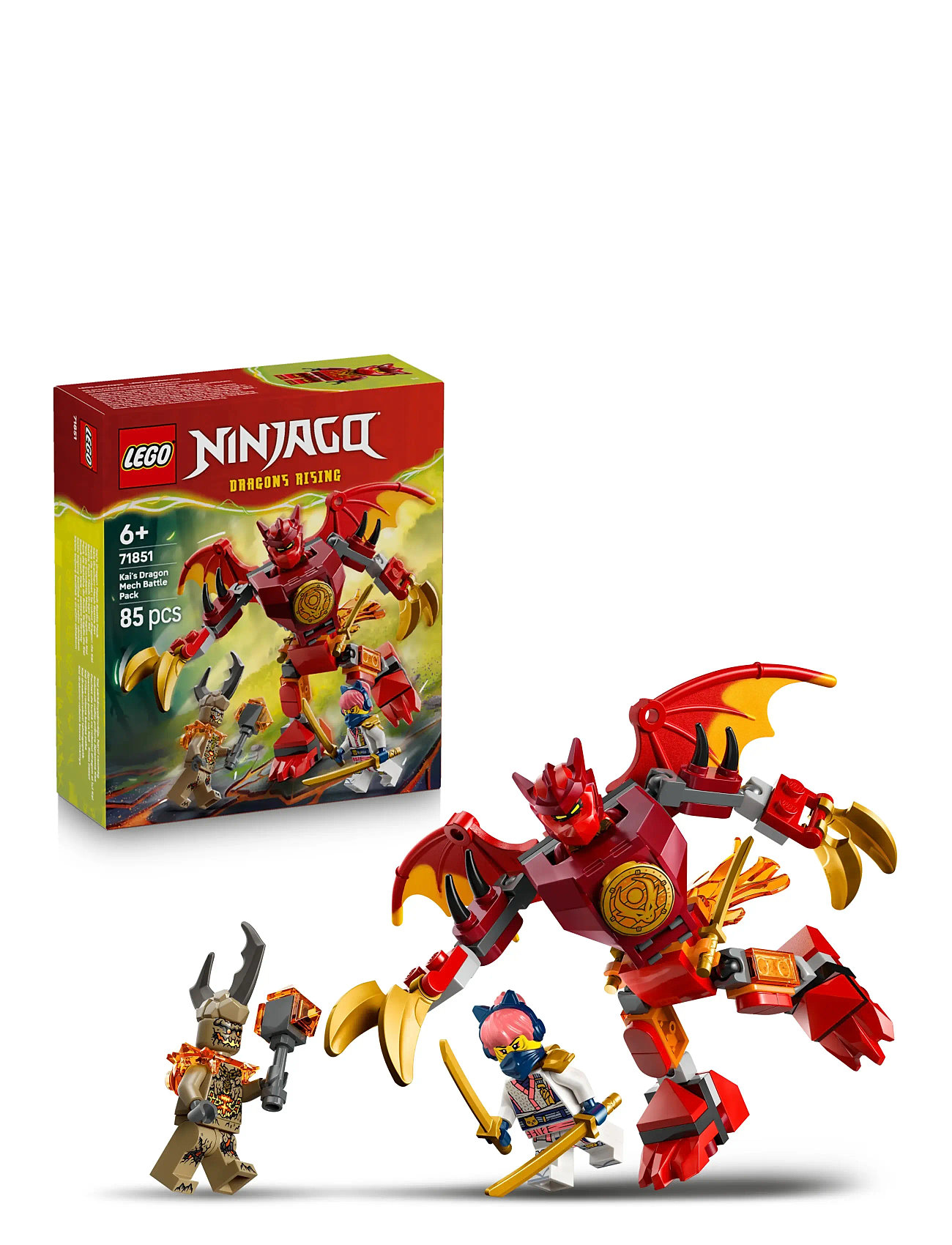 LEGO Kais Drage-Mech – Kamppakke 71851, One Size, Red, Lego Legetøj > Lego ninjago, Børn