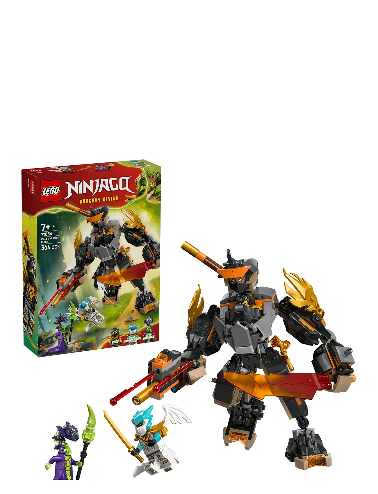 LEGO Coles Missions-Mech Og Drage-Zane 71854, One Size, Black, Lego Legetøj > Lego ninjago, Børn