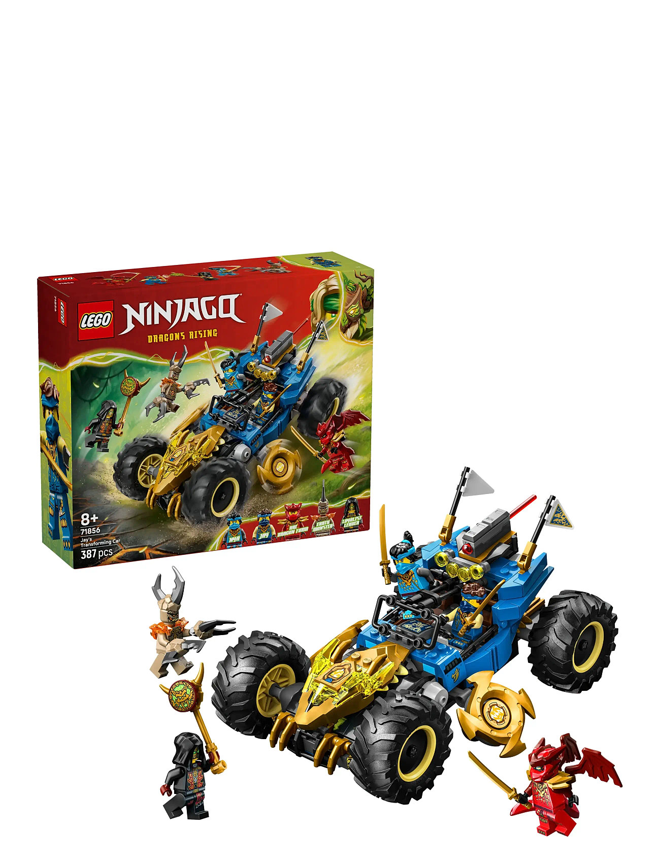 LEGO Jays Forvandlingsbil 71856, One Size, Blue, Lego Legetøj > Lego ninjago, Børn