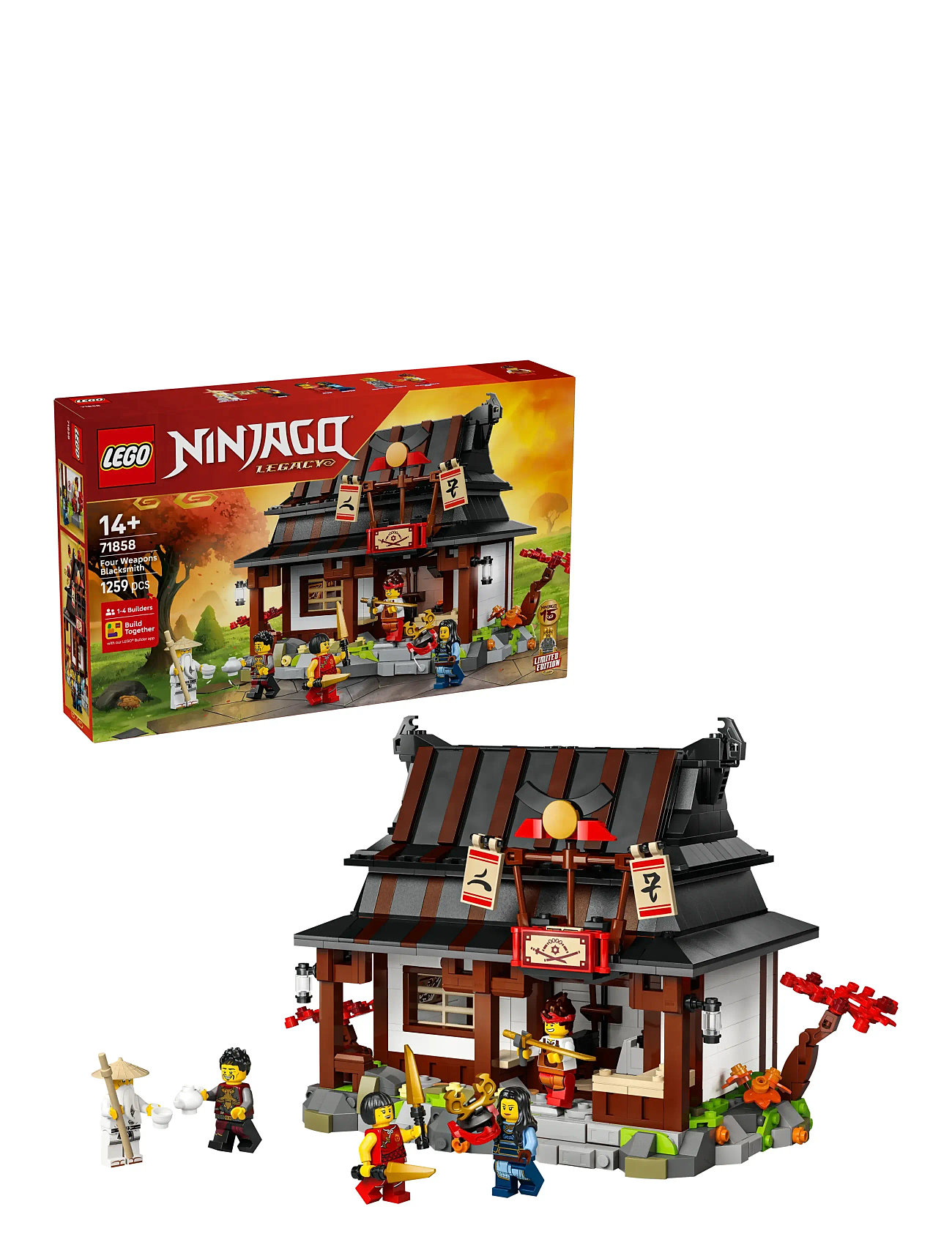 LEGO De Fire Våben-Smedjen – 15-Års Jubilæum 71858, One Size, Multi/patterned, Lego Legetøj > Lego ninjago, Børn