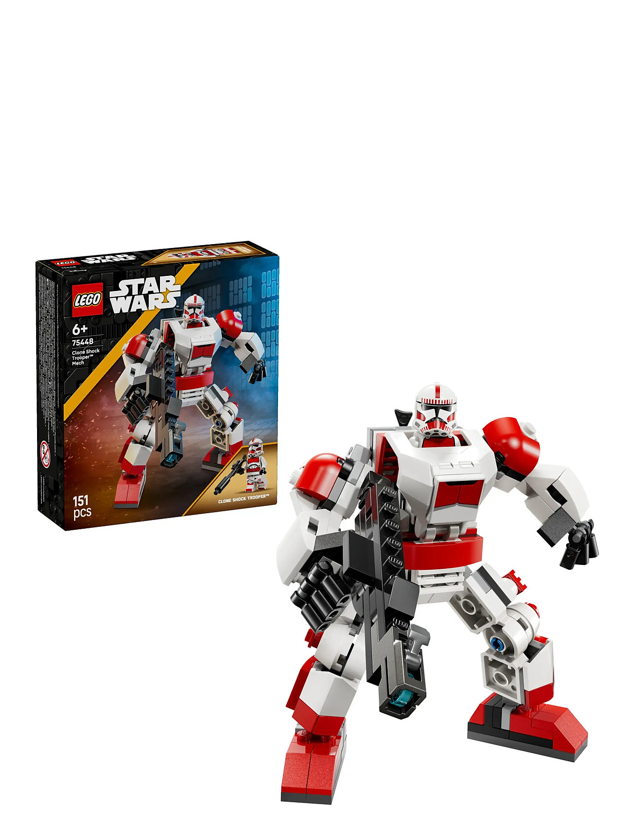 LEGO Klonstødsoldat-Mech 75448, One Size, Red, Lego Legetøj > Lego star Wars, Børn