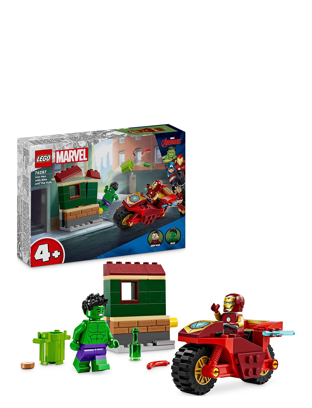 Iron Man Med Motorcykel Og Hulk Toys Lego Toys Lego Super Heroes Multi/patterned LEGO