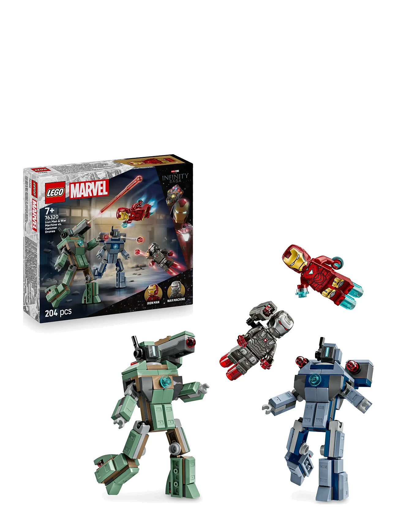 LEGO Marvel Iron Man & War Machine Vs. Hammer Drones 76320, One Size, Multi/patterned, Lego Legetøj > Lego Super Heroes, Børn