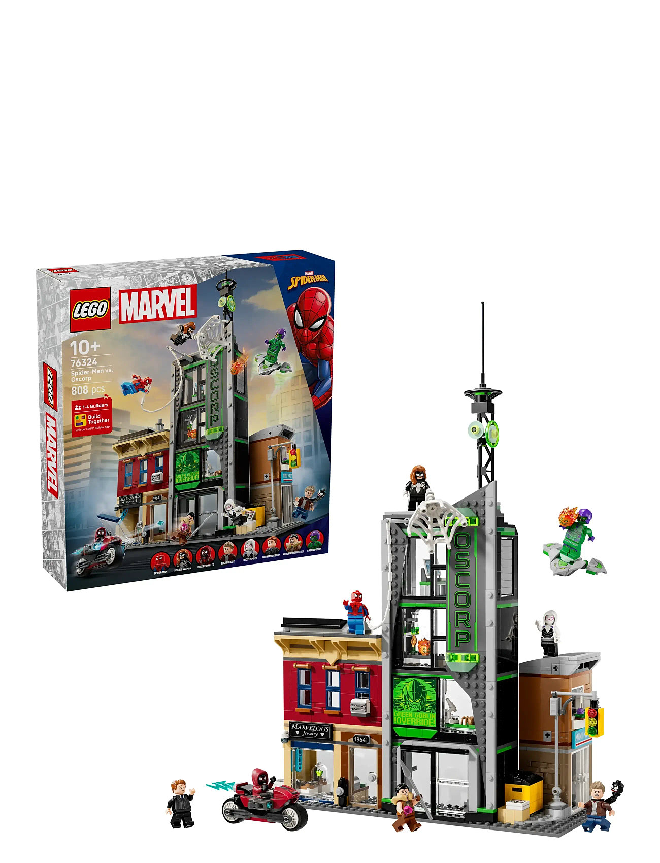 LEGO Marvel Spider-Man Vs. Oscorp, Kids’ Super Hero 76324, One Size, Multi/patterned, Lego Legetøj > Lego Super Heroes, Børn
