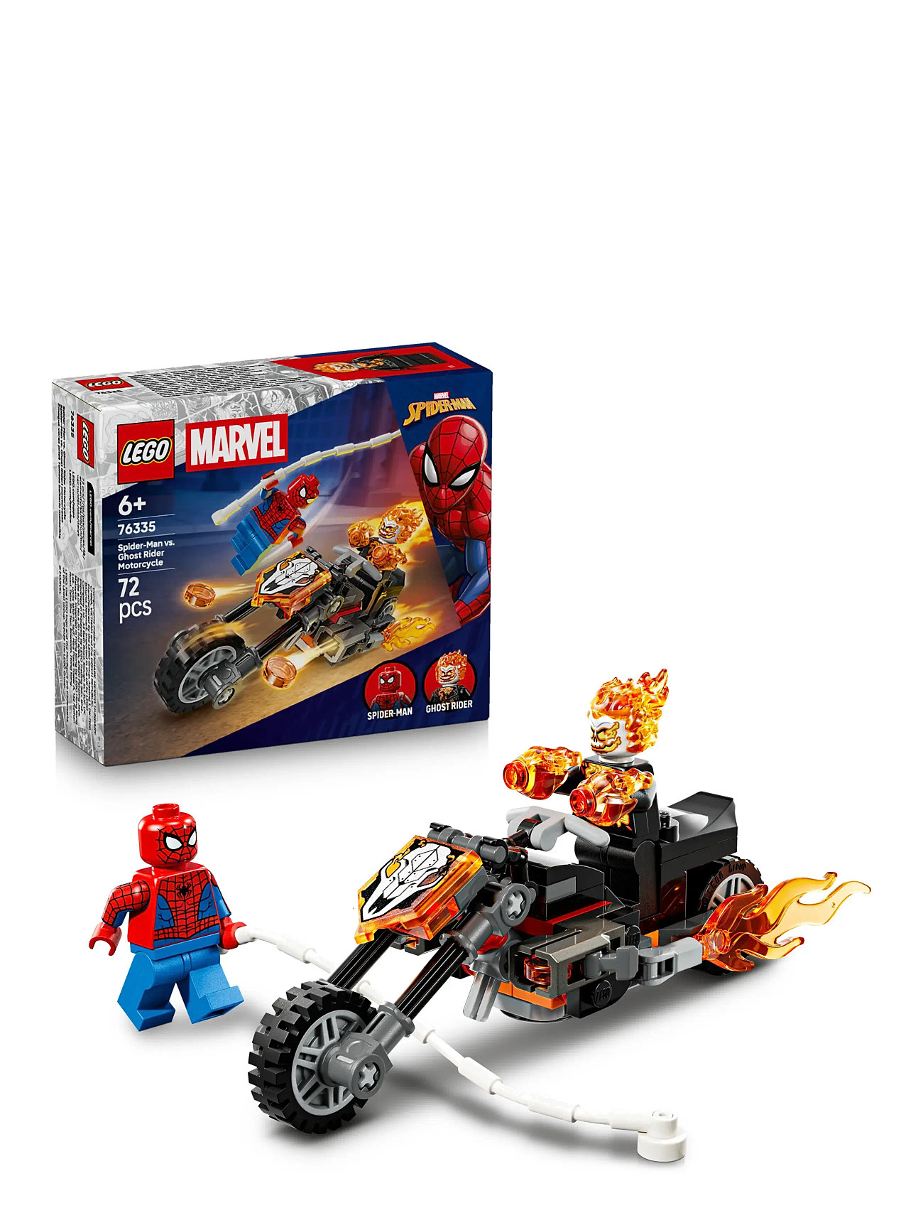 LEGO Spider-Man Mod Ghost Rider På Motorcykel 76335, One Size, Red, Lego Legetøj > Lego Super Heroes, Børn