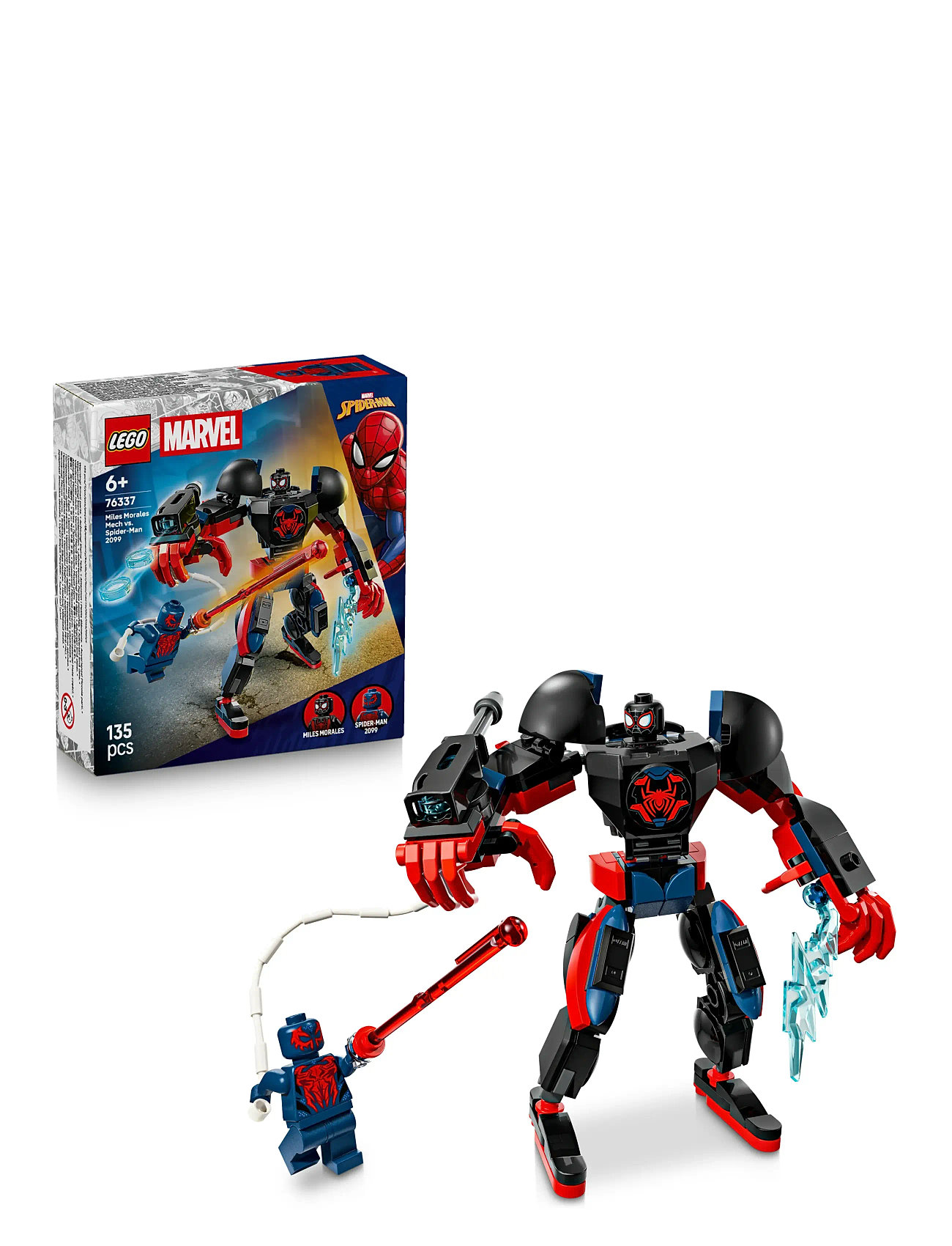 LEGO Miles Morales-Mech Mod Spider-Man 2099 76337, One Size, Black, Lego Legetøj > Lego Super Heroes, Børn