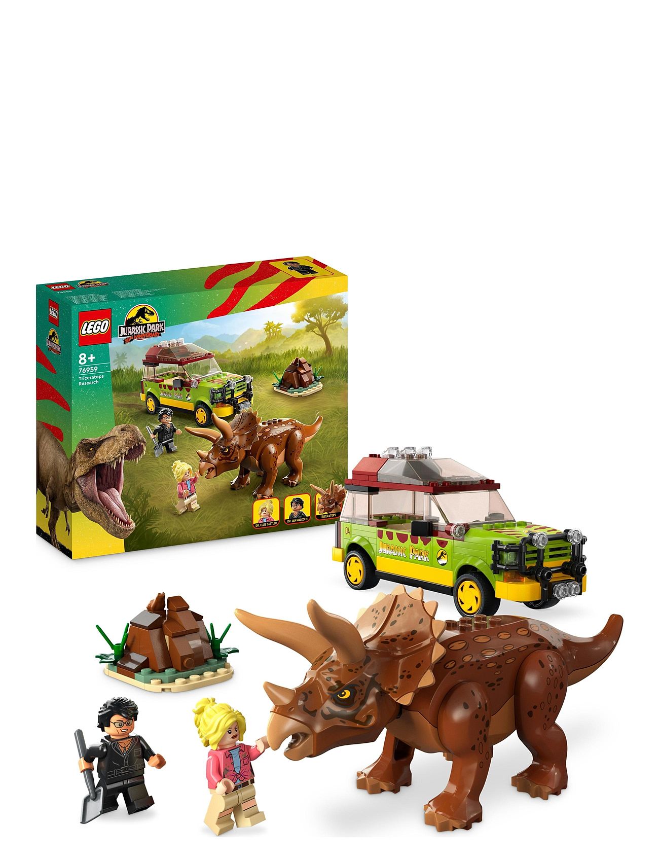 Triceratops Research With Car Toy Toys Lego Toys Lego jurassic World Multi/patterned LEGO