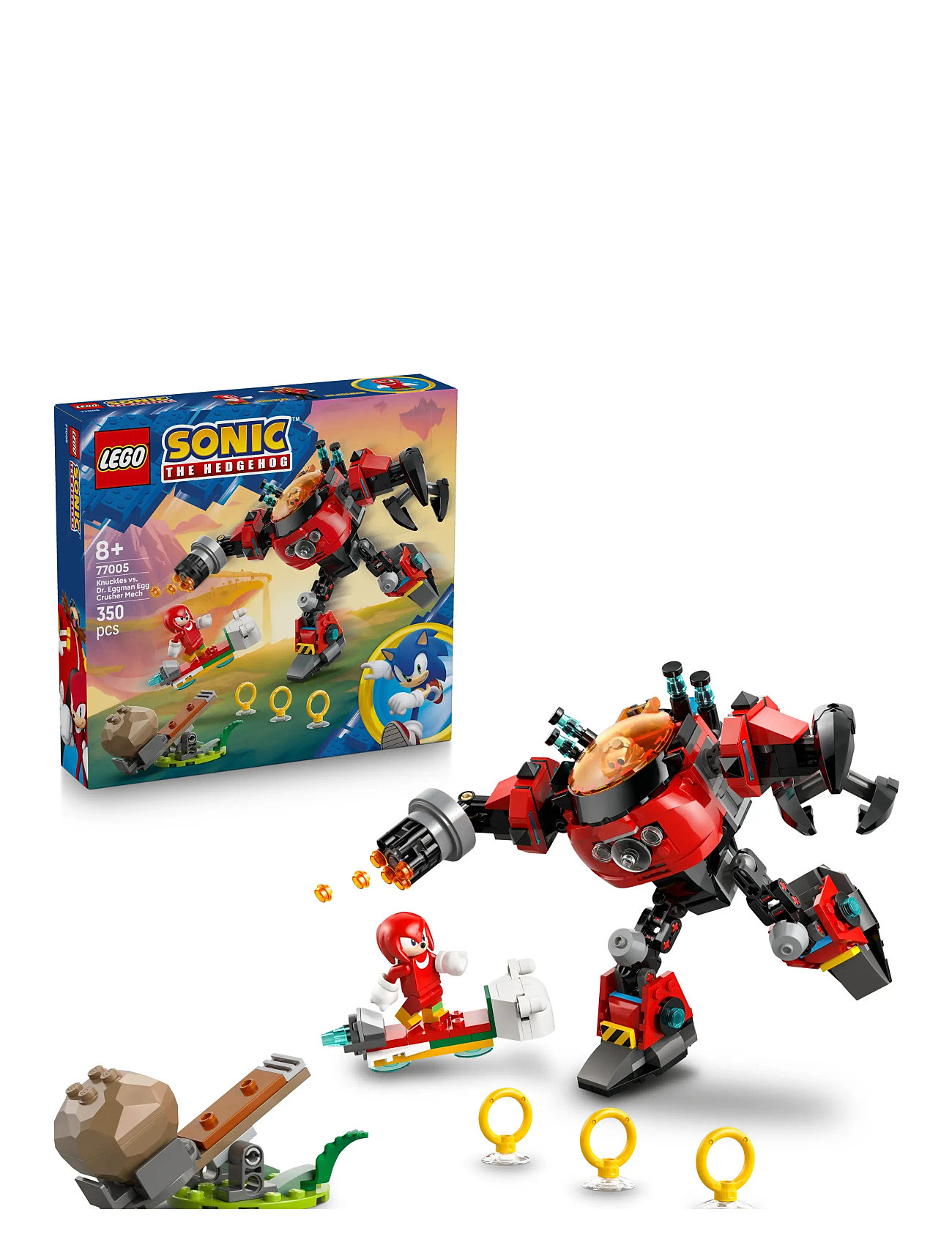 LEGO Sonic The Knuckles Vs. Dr. Eggman Egg Crusher 77005, One Size, Multi/patterned, Lego Legetøj > Lego Sonic The Hedgehog, Børn