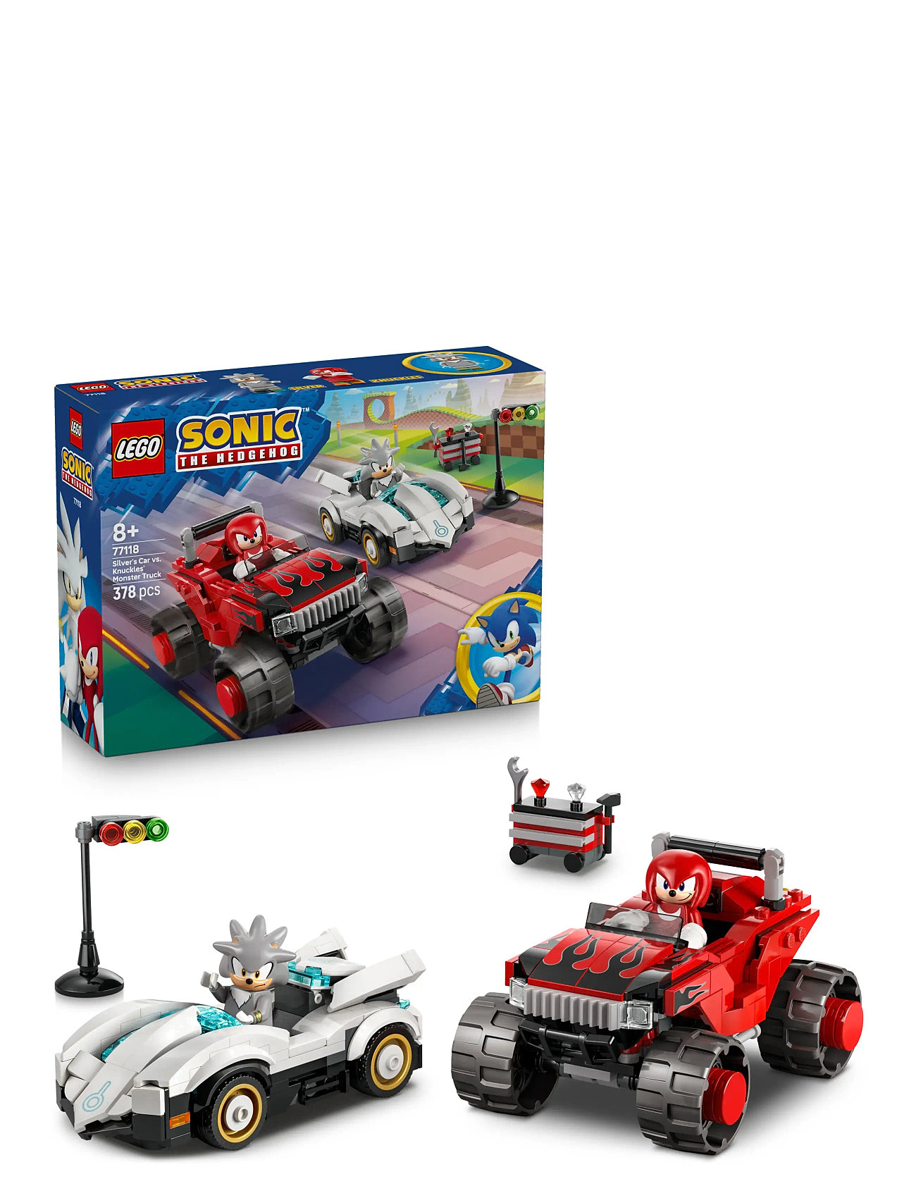 LEGO Silvers Bil Mod Knuckles' Monstertruck 77118, One Size, Red, Lego Legetøj > Lego Sonic The Hedgehog, Børn