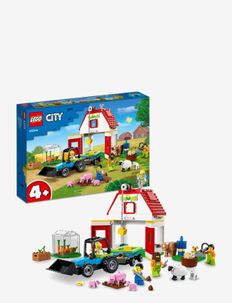 Barn & Farm Animals Set with Tractor Toy - lego® city - multicolor