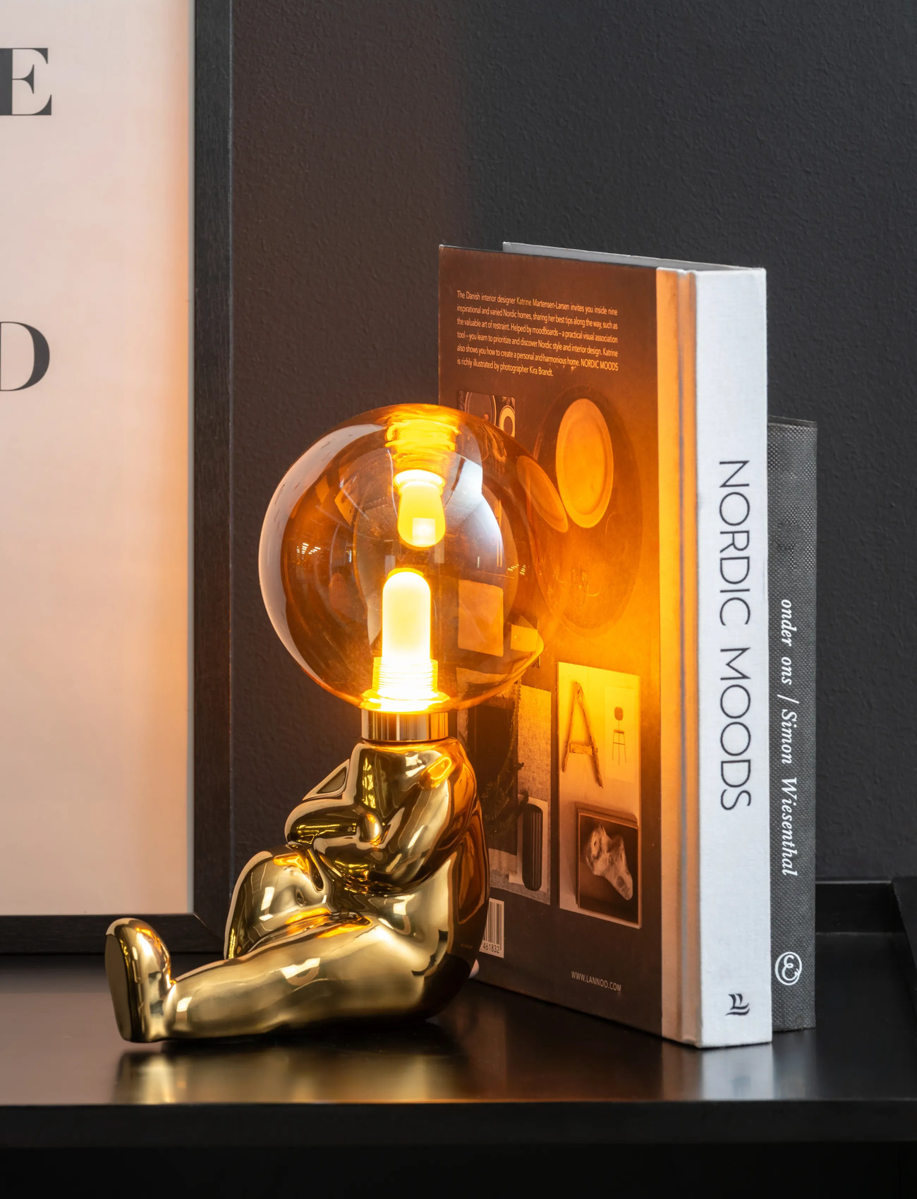 Leitmotiv Table Lamp Joey Led, H22.5 cm, Gold, Belysning > Bordlamper, Børn