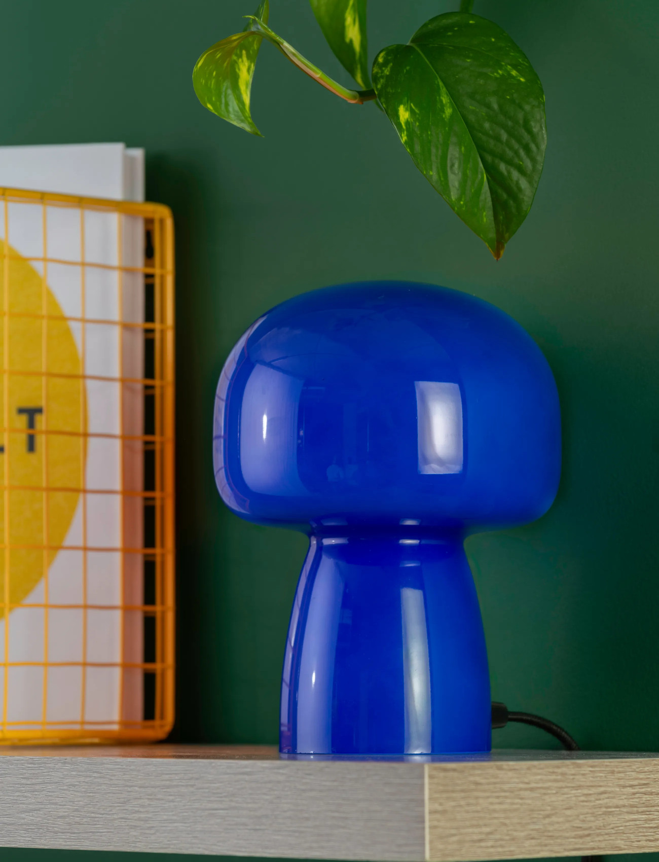 Leitmotiv Table Lamp Funky Rocket Lava, H35.5 cm, Blue, Belysning > Bordlamper, Børn