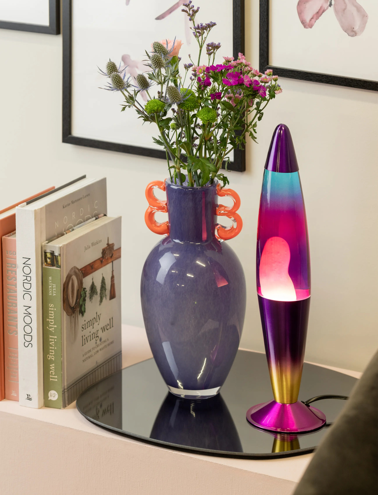 Leitmotiv Table Lamp Rainbow Rocket Lava, H41.5 cm, Multi/patterned, Belysning > Bordlamper, Børn