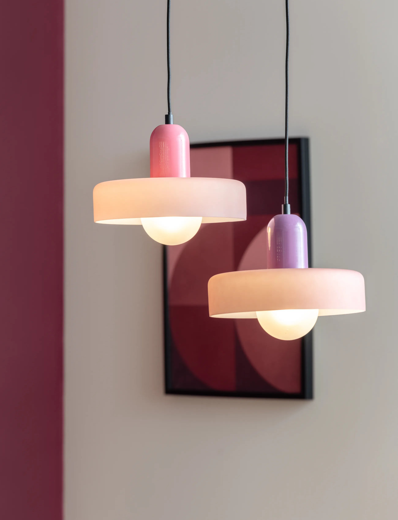 Leitmotiv Pendant Lamp Opaco Grato, H23 cm, Pink, Loftslamper > Pendellamper, Unisex
