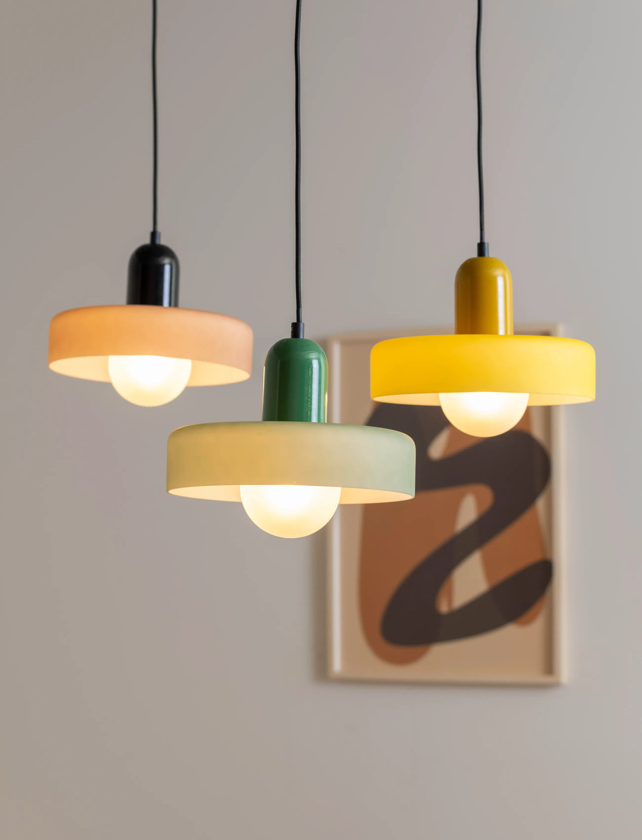 Leitmotiv Pendant Lamp Opaco Grato, H23 cm, Yellow, Loftslamper > Pendellamper, Unisex