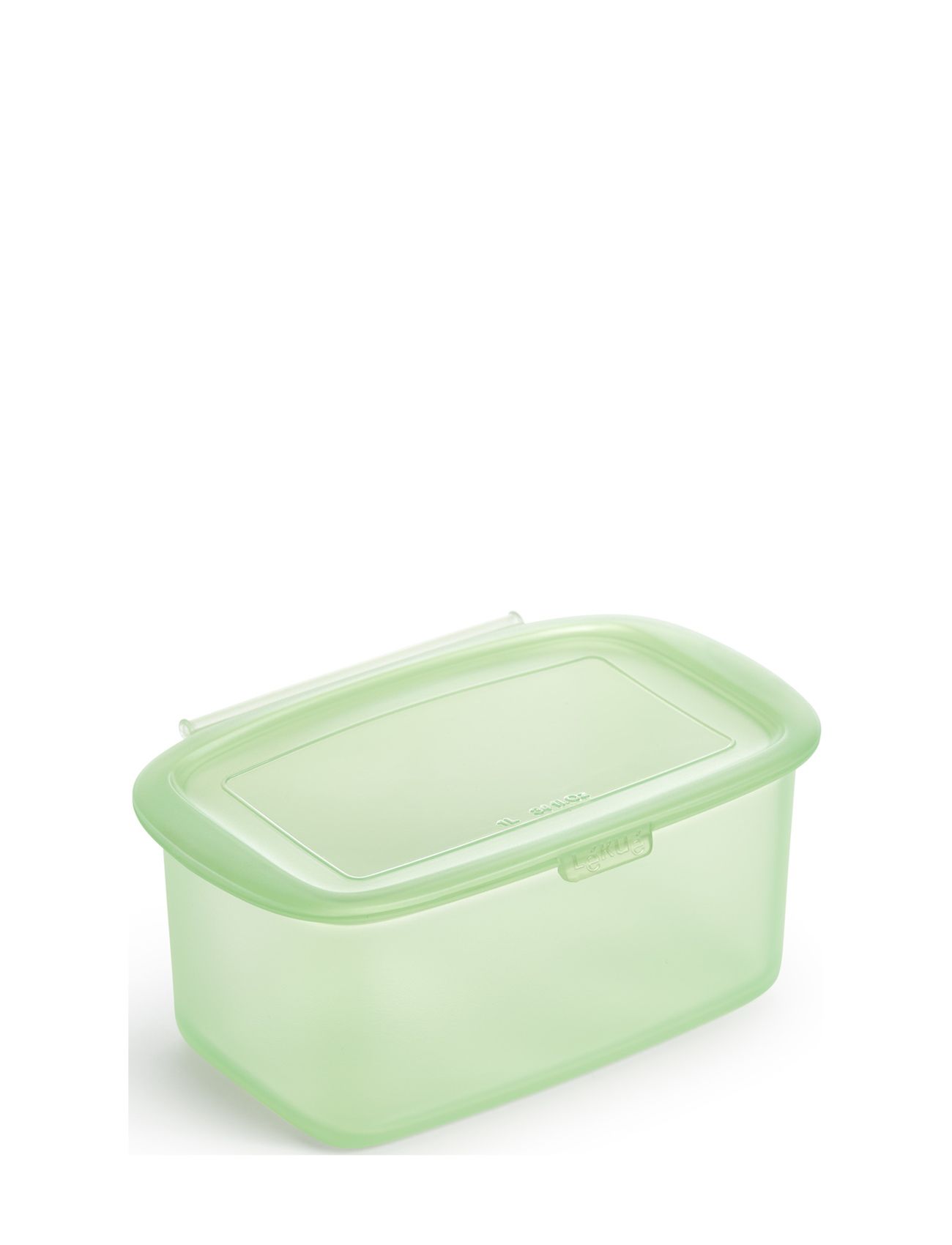 Lekue Reusable Silicone Food Storage Box Container, 0.2L, Green