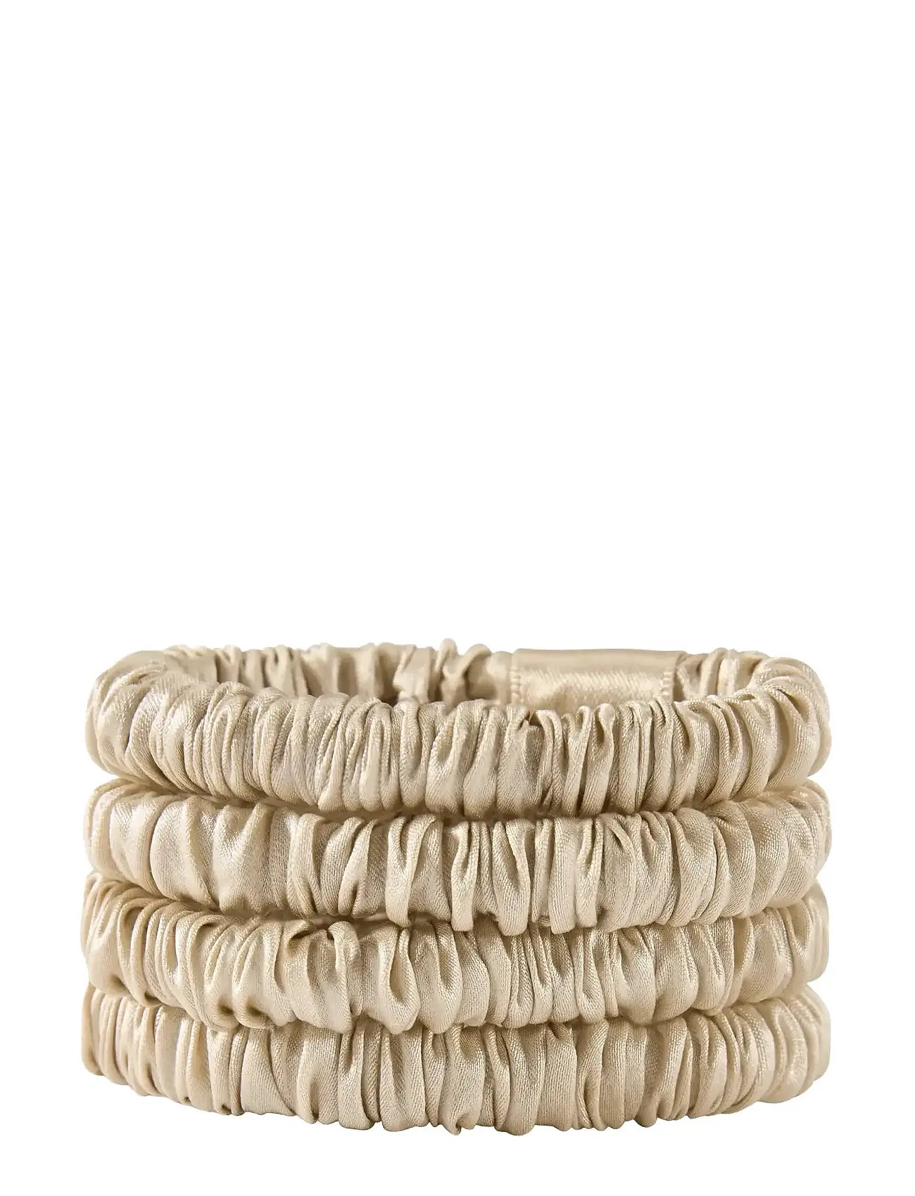Lenoites Mulberry Silk Skinny Scrunchies Beige, 9 G, Beige, Hårtilbehør > Scrunchies, Dame