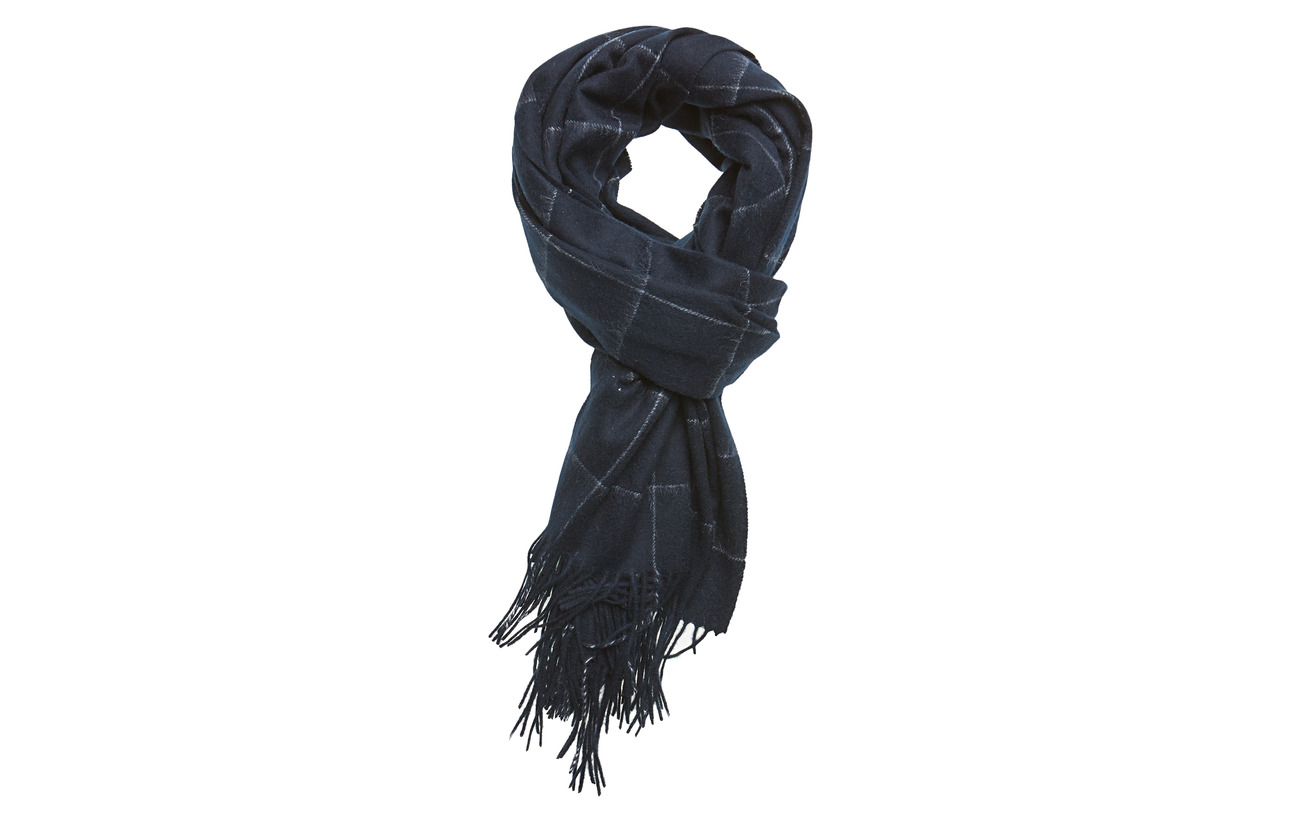 off Navy Camus Scarfdark Deux Check WhiteLes Wool 5ALSqc34Rj
