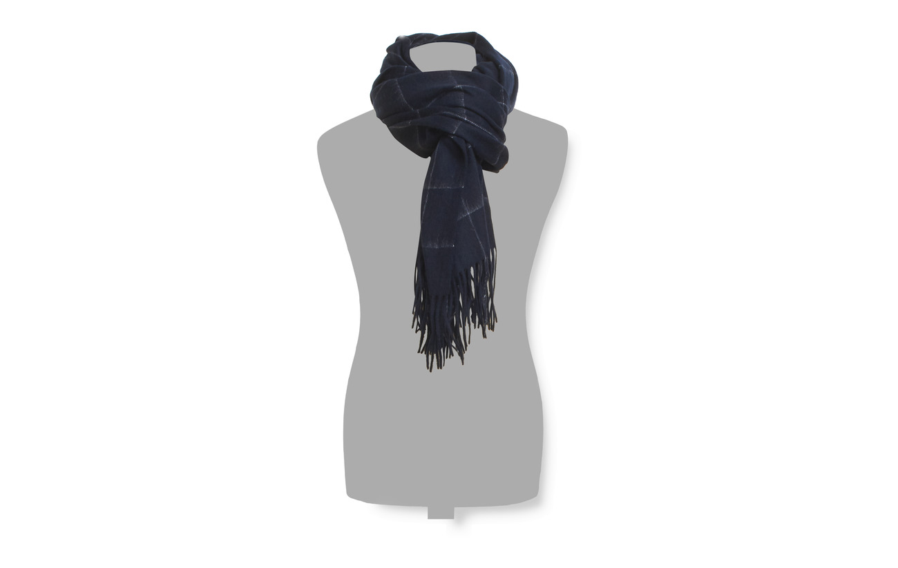 off Navy Camus Scarfdark Deux Check WhiteLes Wool 5ALSqc34Rj