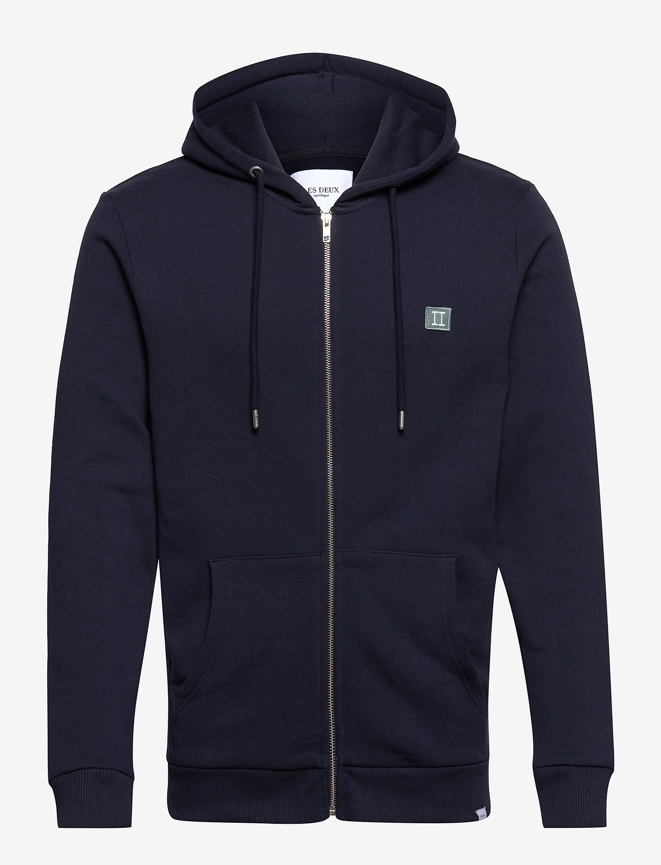 Les Deux - Piece Zipper Hoodie SMU - hoodies - dark navy/petrol blue-white - 0