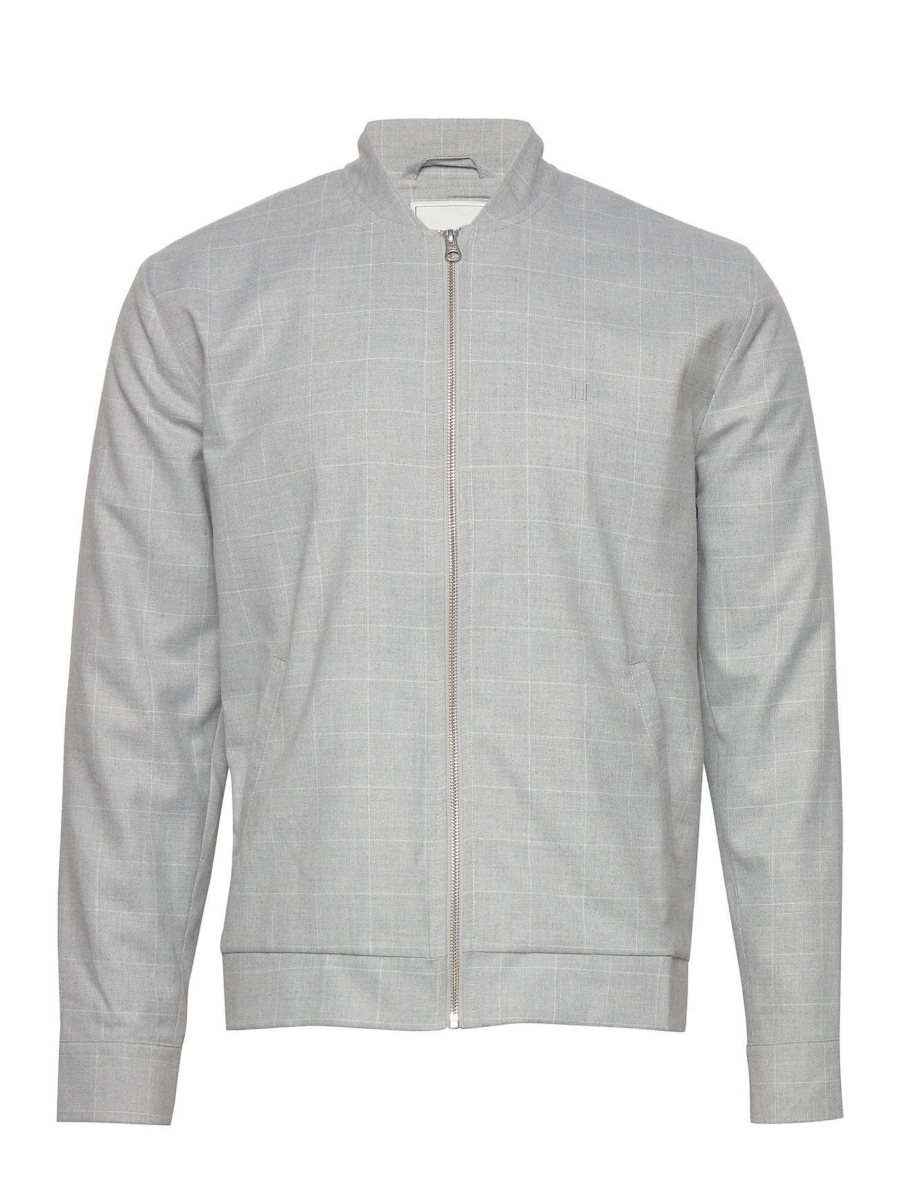 grey check bomber jacket