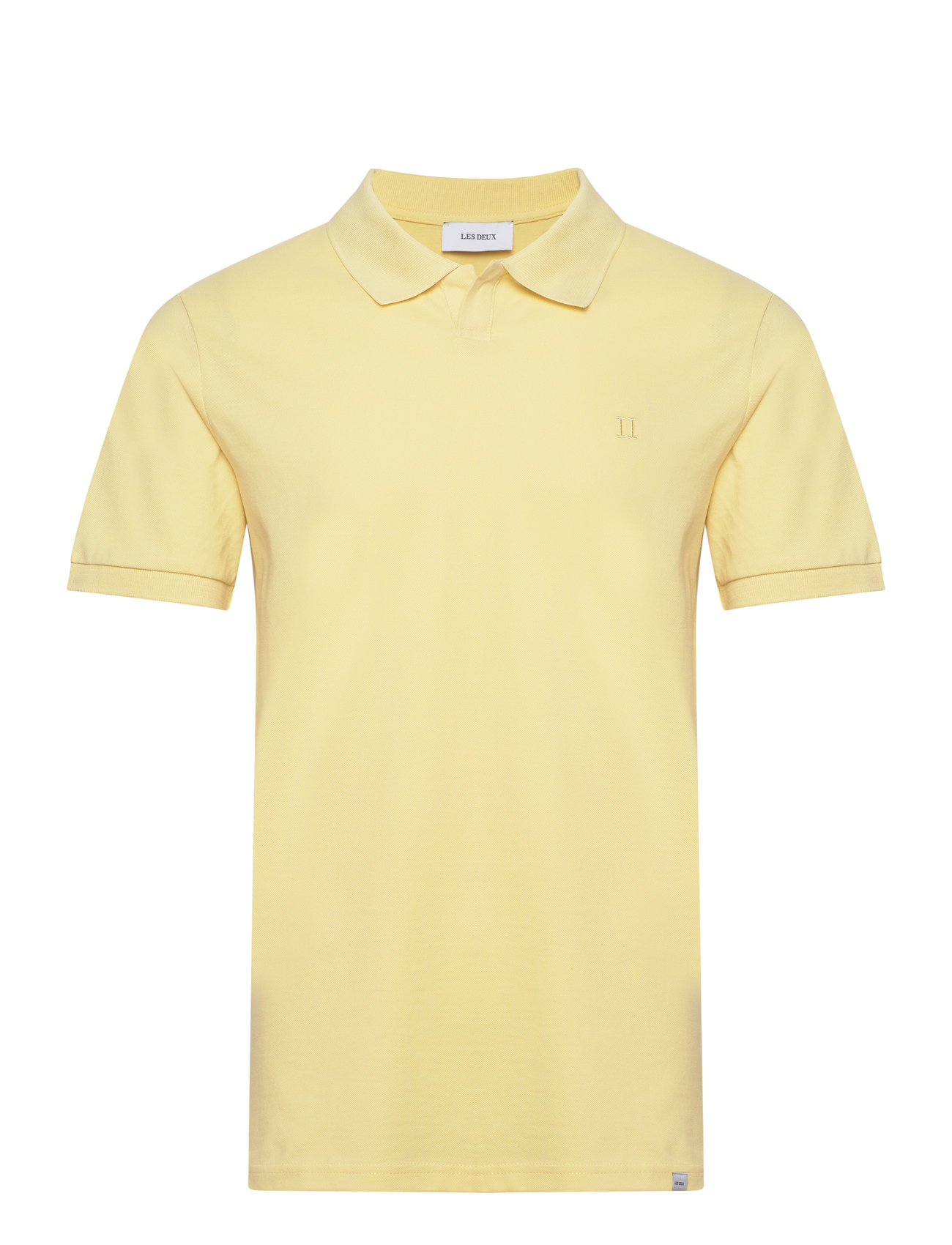 Piqué Polo Tops Polos Short-sleeved Yellow Les Deux