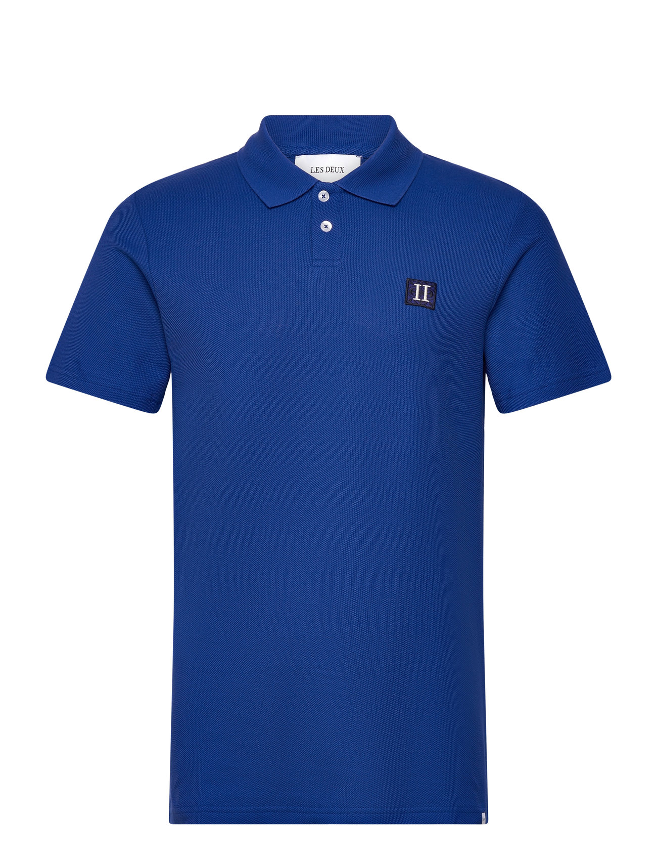 Piece Pique Polo Tops Polos Short-sleeved Blue Les Deux