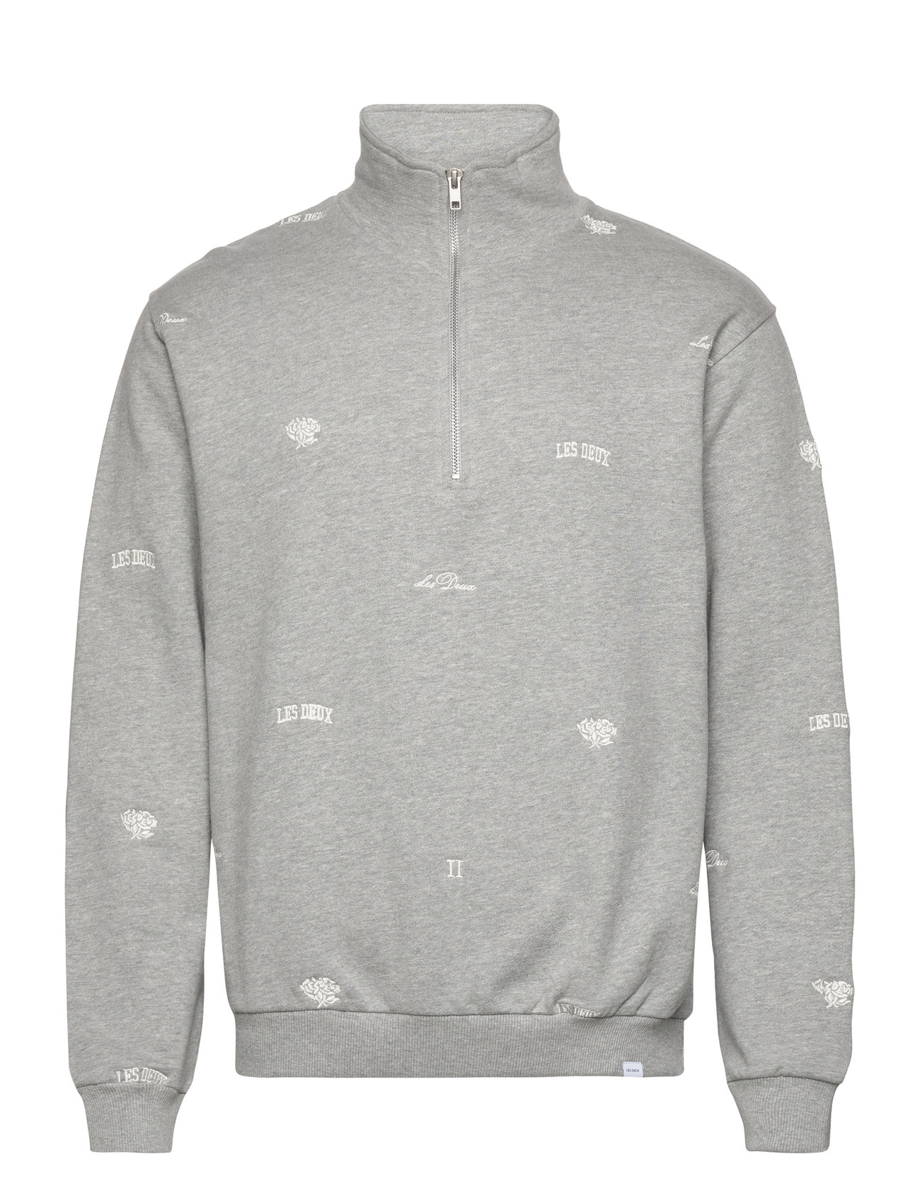 Dwayne Aoe Half-Zip Sweatshirt Tops Sweat-shirts & Hoodies Sweat-shirts Grey Les Deux