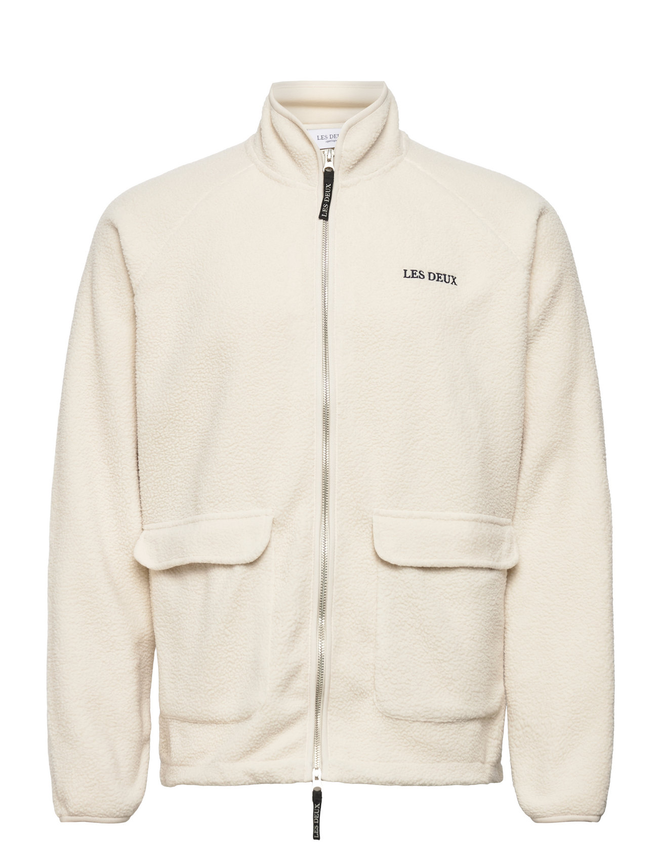 Duncan Pile Zipper Jacket Tops Sweatshirts & Hoodies Fleeces & Midlayers Cream Les Deux