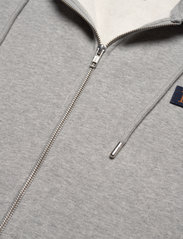 Les Deux - Piece Zipper Hoodie SMU - hoodies - light grey melange/dark navy-rusty brown - 3