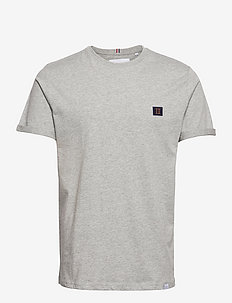 Piece T-Shirt SMU - basis-t-skjorter - light grey melange/dark navy-rusty brown