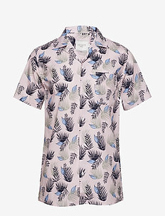 SALE | Skjorter | Stort utvalg av de seneste nyhetene Resort Viscose Print Shirt Ss (Rose) (274.45 kr