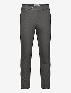 Como Herringbone Suit Pants - habitbukser - light grey melange/charcoal