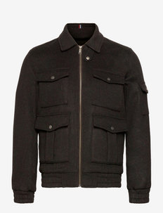 Morrison Wool Bomber Jacket - bomber jackets - dark brown