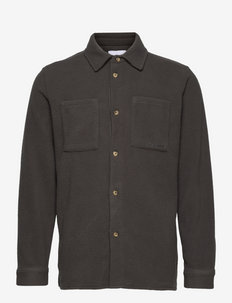 Duncan Pile Hybrid Shirt - plīša džemperi - raven