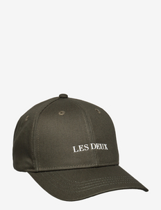 Lens Baseball Cap - czapki - olive night/ivory