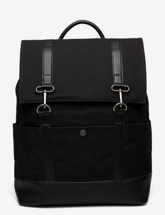 Warner Canvas Backpack - torby - black/black