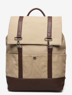 Warner Canvas Backpack - tassen - dark sand/coffee brown