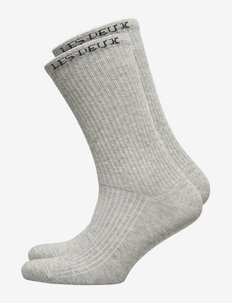 Wilfred 2-Pack Socks - zeķu multipaka - light grey melange/black