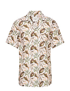 20% rabatt på utvalgte merker | Kortermede skjorter | Stort Resort Viscose Print Shirt Ss (Rose) (274.45 kr