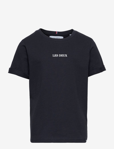 Lens T-shirt Kids - gładki t-shirt z krótkimi rękawami - dark navy/white