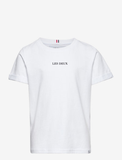 Lens T-shirt Kids - yksiväriset lyhythihaiset t-paidat - white/black