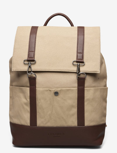 Warner Canvas Backpack - tassen - dark sand/coffee brown