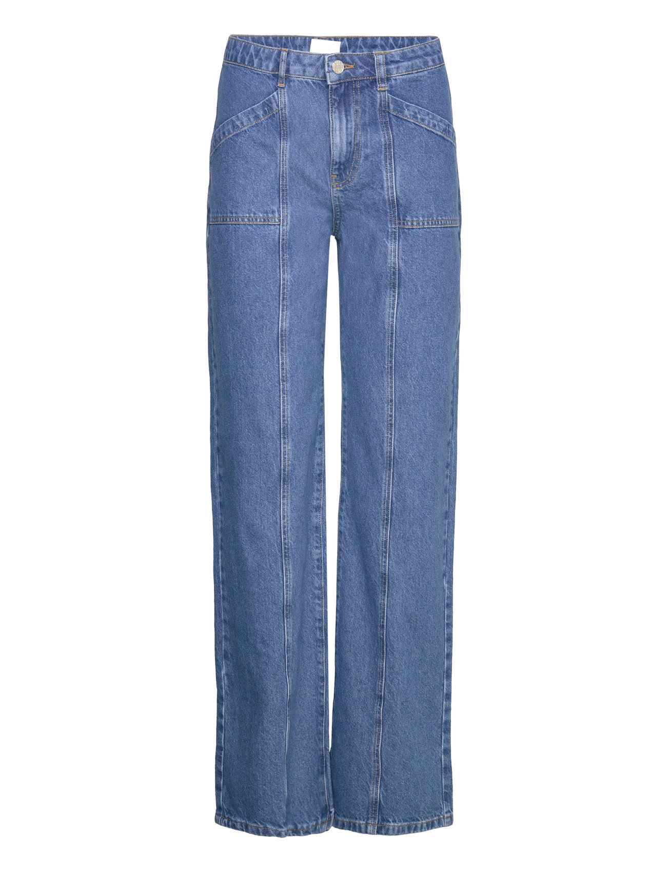 Lr-Frilla Bottoms Jeans Straight-regular Blue Levete Room