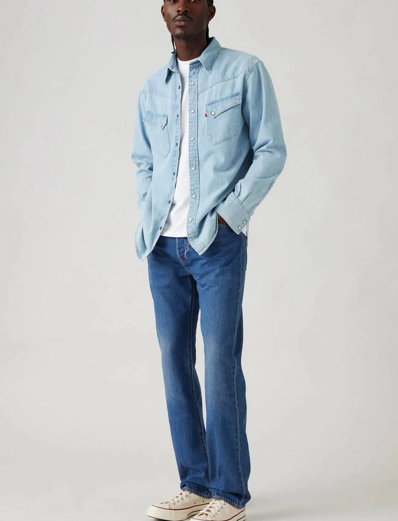 Levi's 501 Levisoriginal Window Pane, 31 x 34, Blue, Jeans > Almindelige, Herre